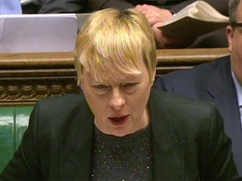 Shadow First Secretary of State Angela Eagle speaks during Prime Minister’s Questions