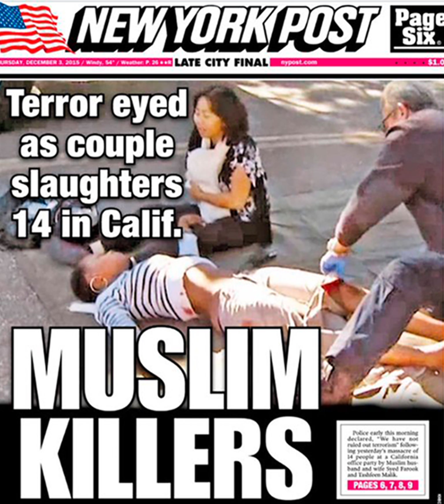The New York Post digital cover received scores of criticism from readers. New York Post