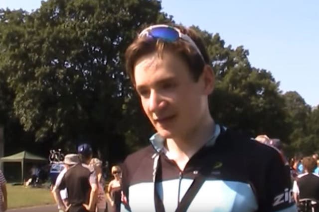 Gabriel Evans, being interviewed following his victory in the Individual Cycling event at the London Youth Games Finals in 2013