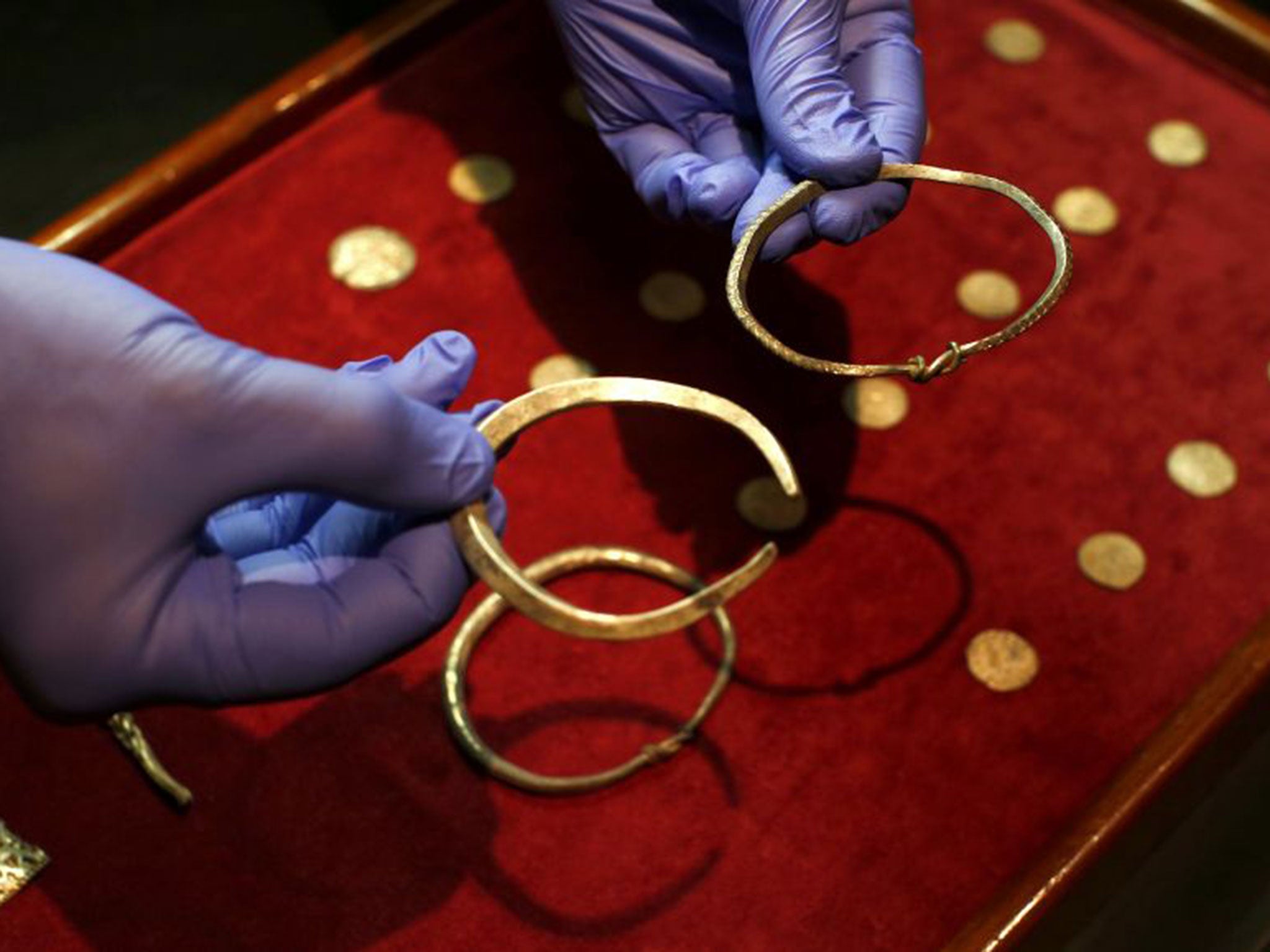 Arm rings and coins from the Watlington Hoard