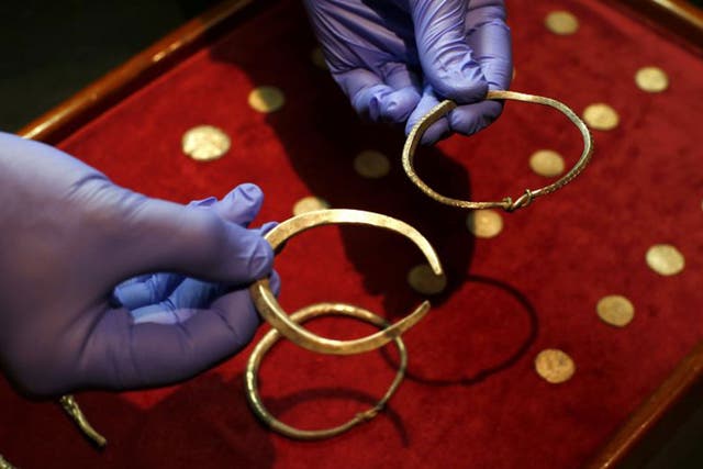 Arm rings and coins from the Watlington Hoard