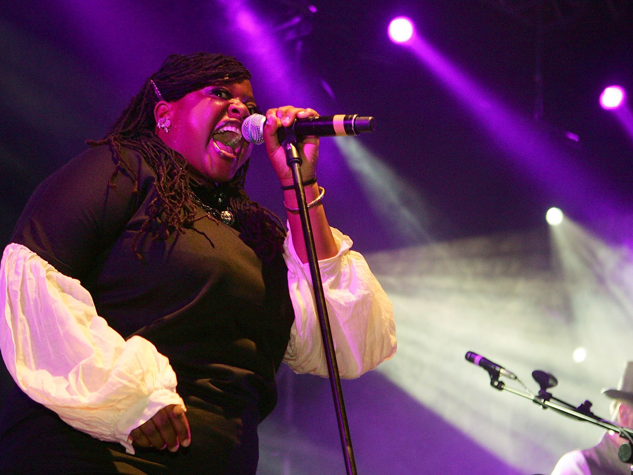 Eska performs live on stage with Zero 7 at The Roundhous