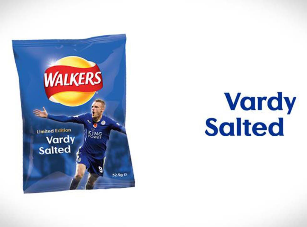 Walkers announced on Friday they will honour Jamie Vardy with a limited edition packet of crisps