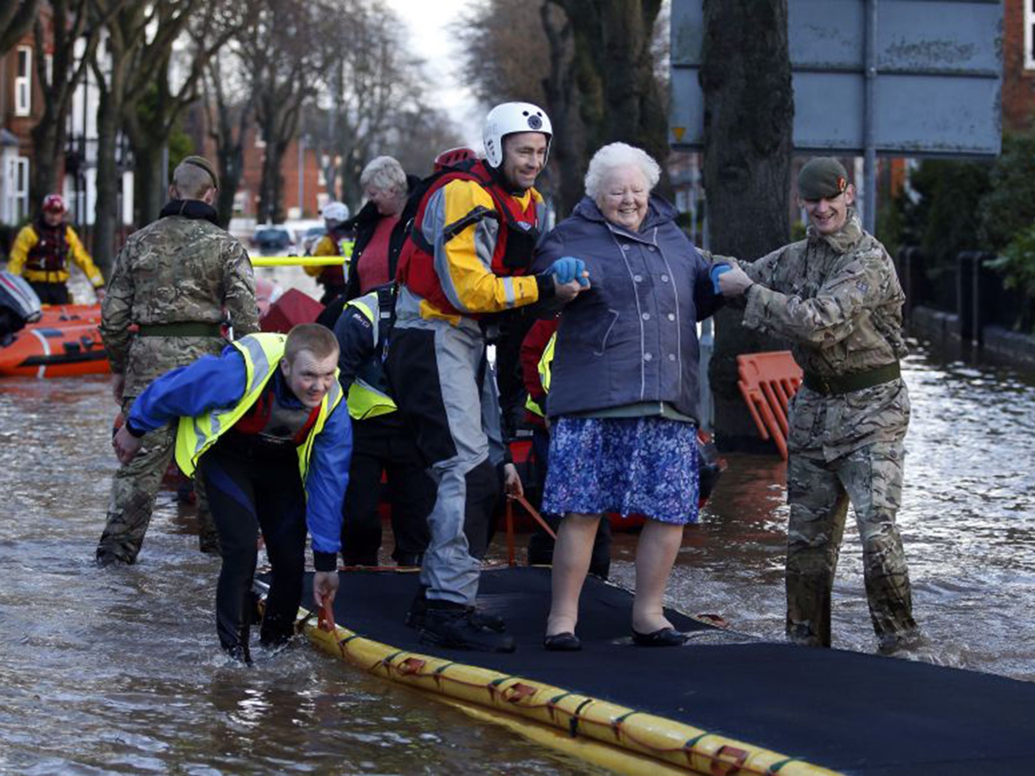 In Cumbria, rescue wrokers and volunteers are working towards getting people back in their homes