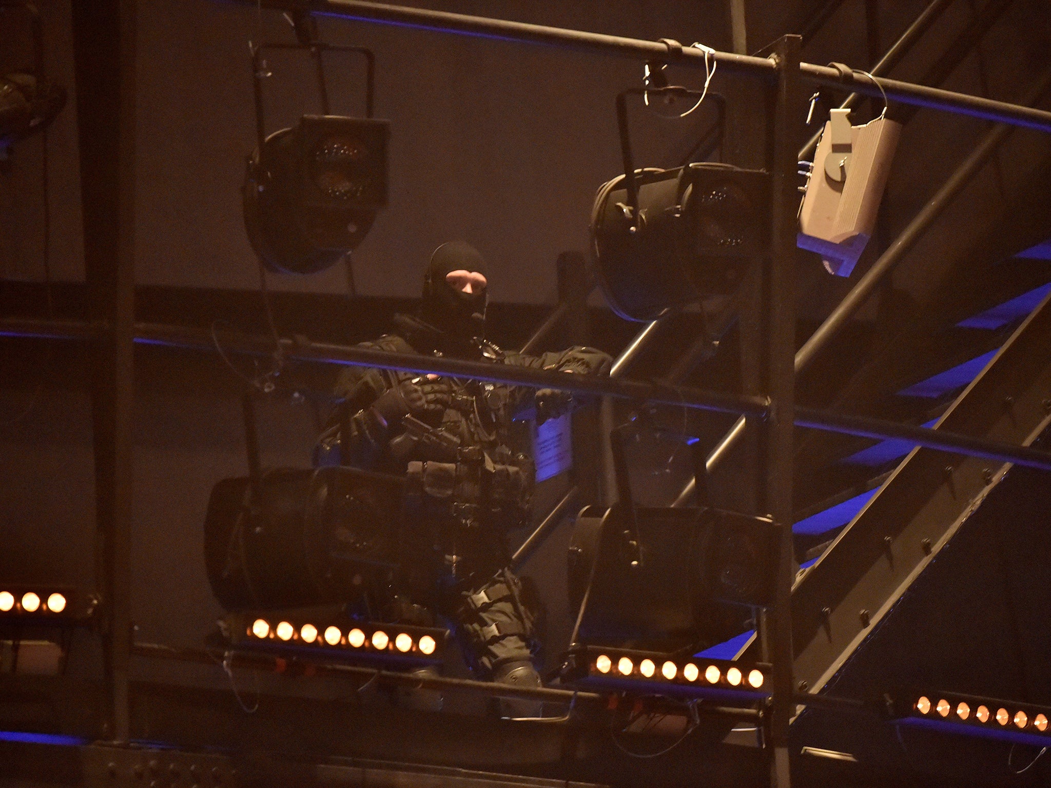French special forces in the rafters during the Draw