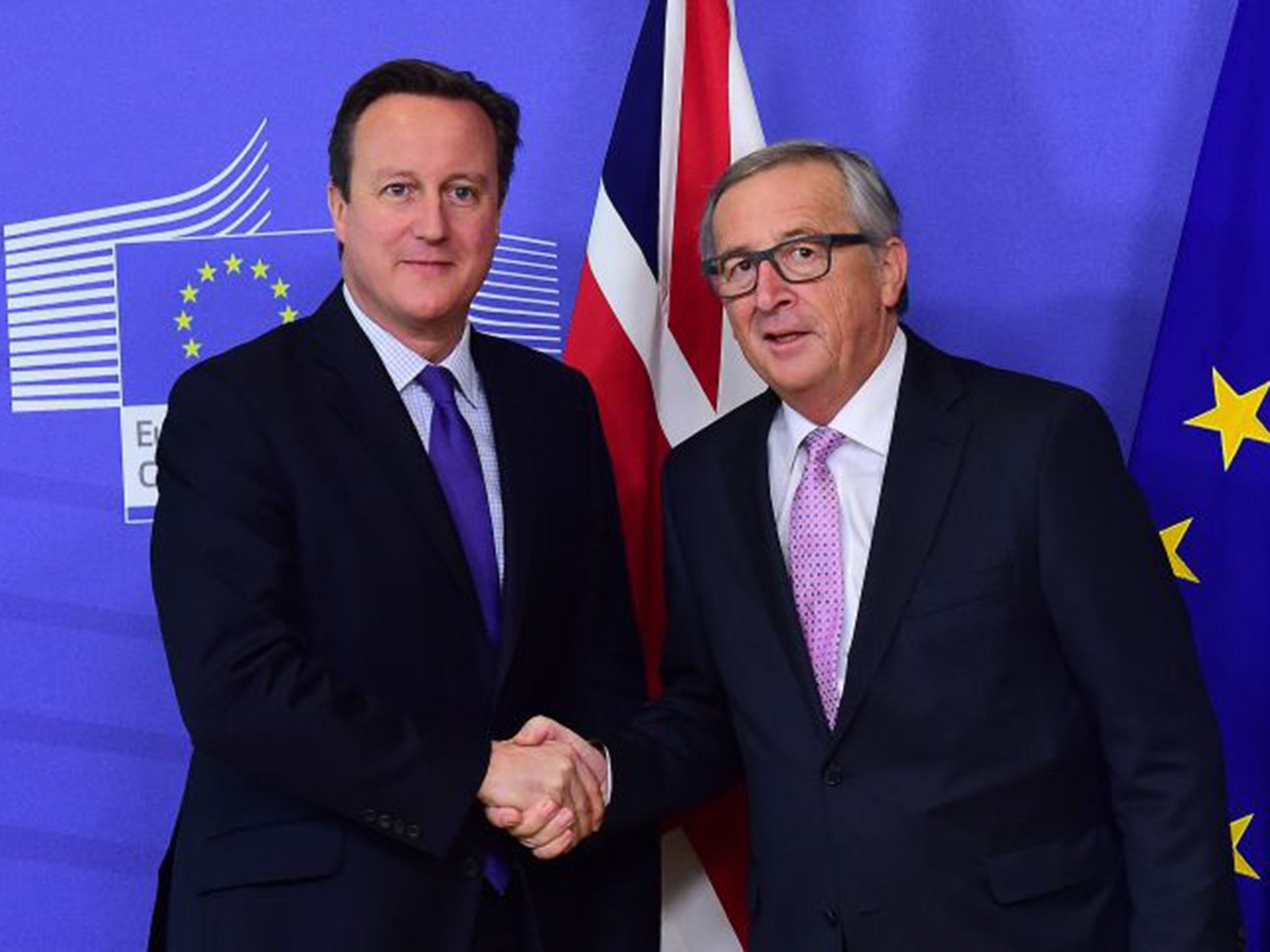 David Cameron is negotiating the UK's position in Europe with President of the European Commission, Jean-Claude Juncker