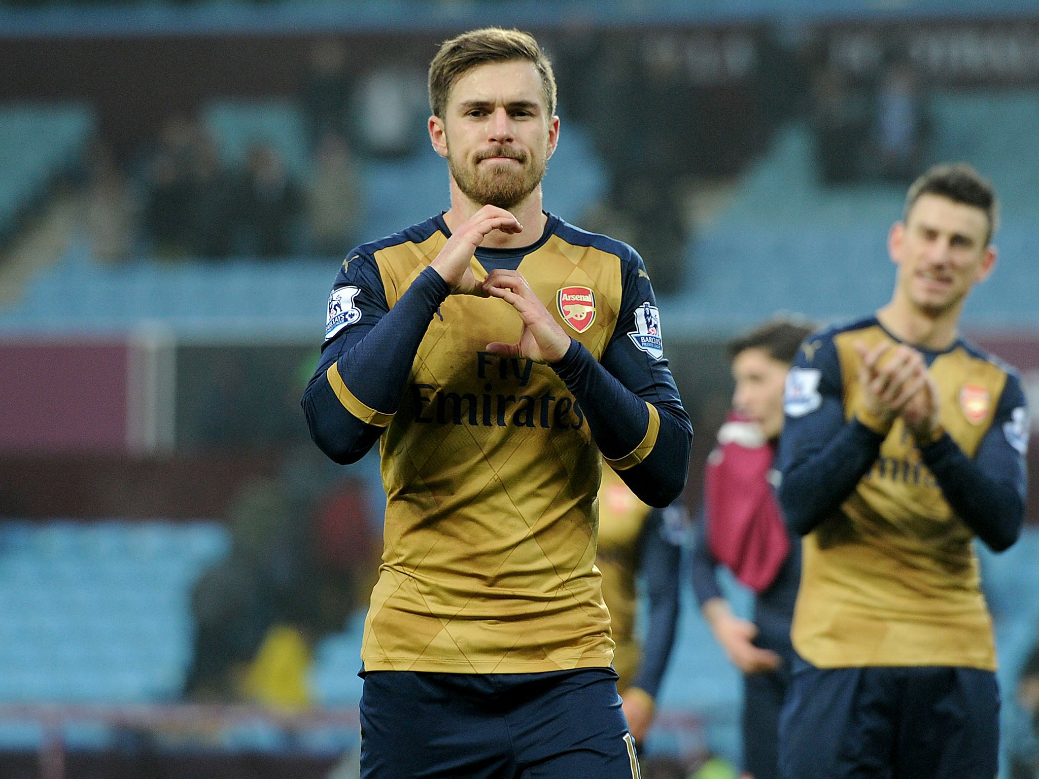 Aaron Ramsey unveiled a new celebration