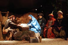 Drink driver hides in nativity scene while on run from the police