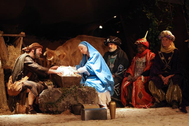 <p>FILE: The San Anton Church integrated Aylan into the traditional Bethlehem scene to raise awareness of the plight of refugees</p>