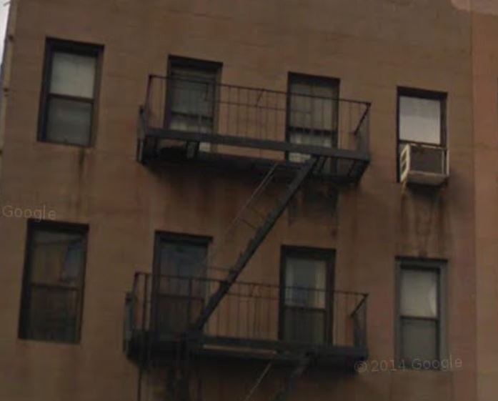 The third storey window from which the suicidal woman jumped