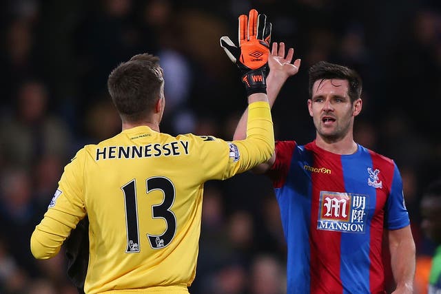 Wayne Hennessey celebrates victory for Crystal Palace