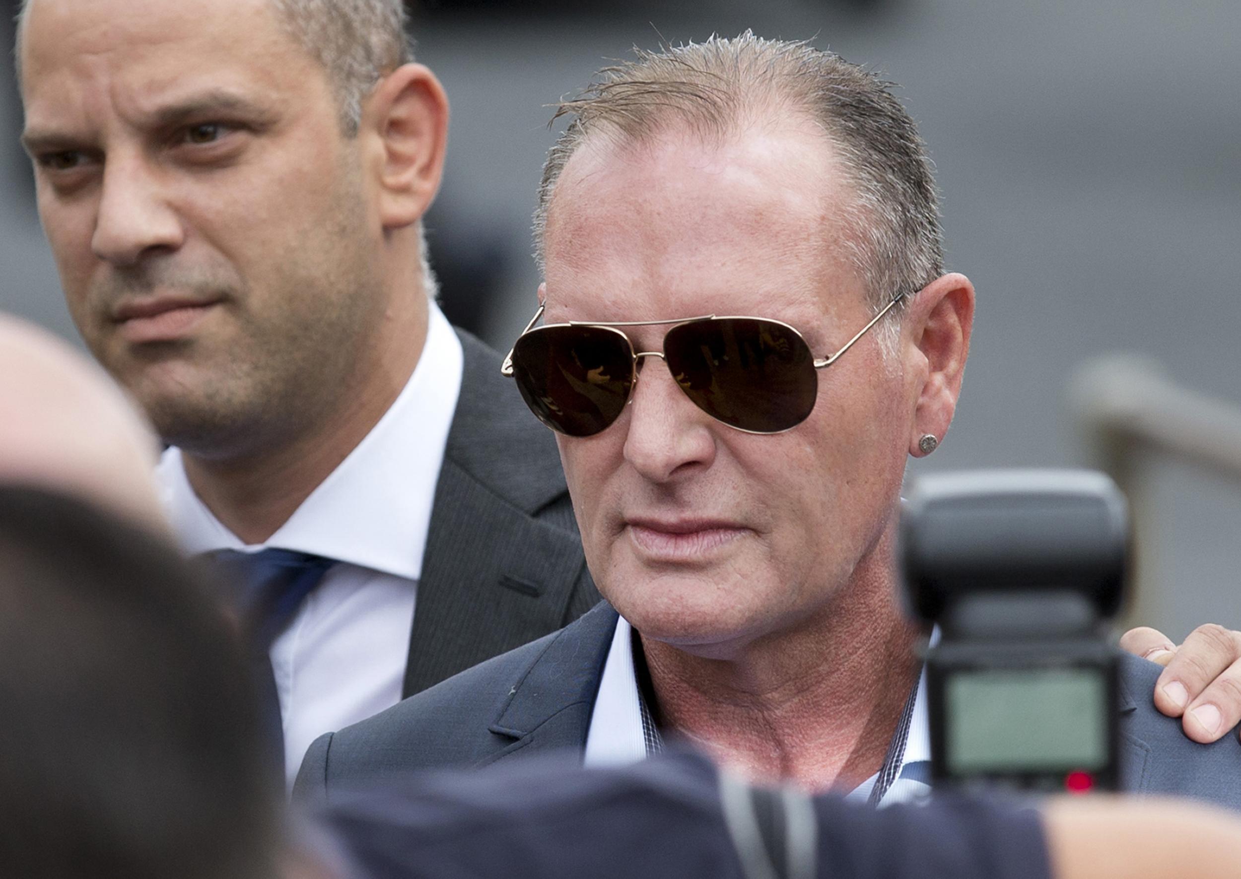 Paul Gascoigne arrives at Stevenage Magistrates Court in 2013, where he pleaded guilty to common assault and drunk and disorderly behaviour at a train station