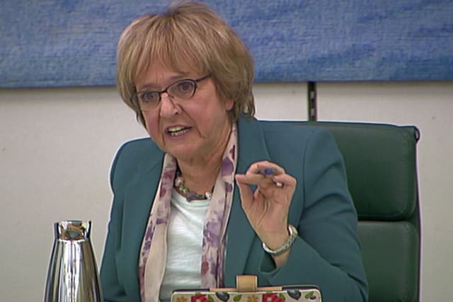 HSBC executives being grilled by Margaret Hodge during a Public Accounts Committee hearing in March this year