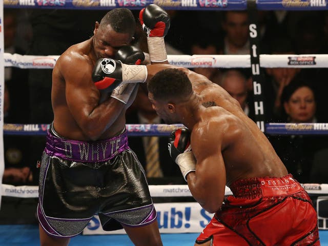Anthony Joshua in action