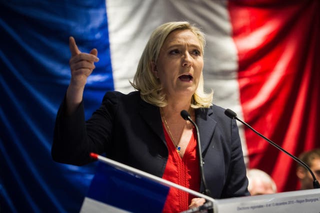 Marine Le Pen, the leader of the National Front in France who has been campaigning for France to leave the EU since 2013