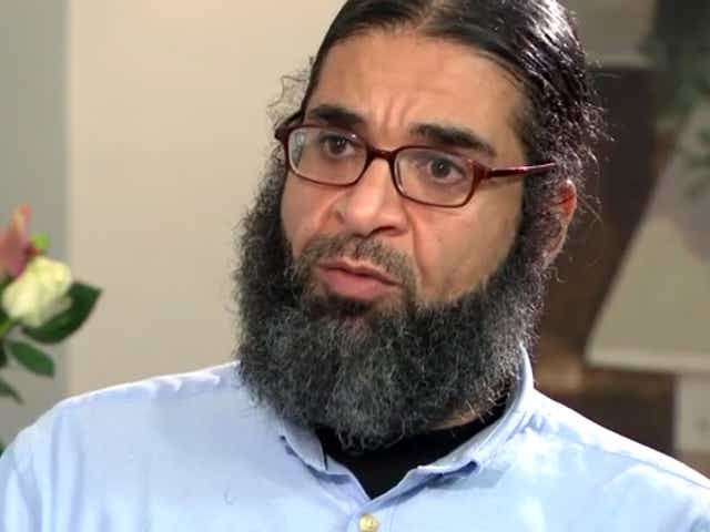 Shaker Aamer during an interview with the BBC's Victoria Derbyshire
