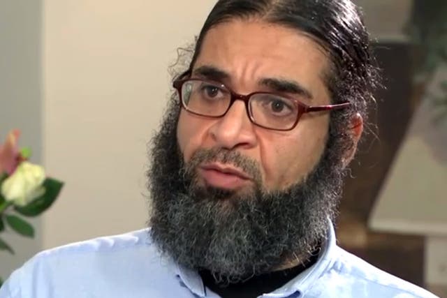 Shaker Aamer during an interview with the BBC's Victoria Derbyshire