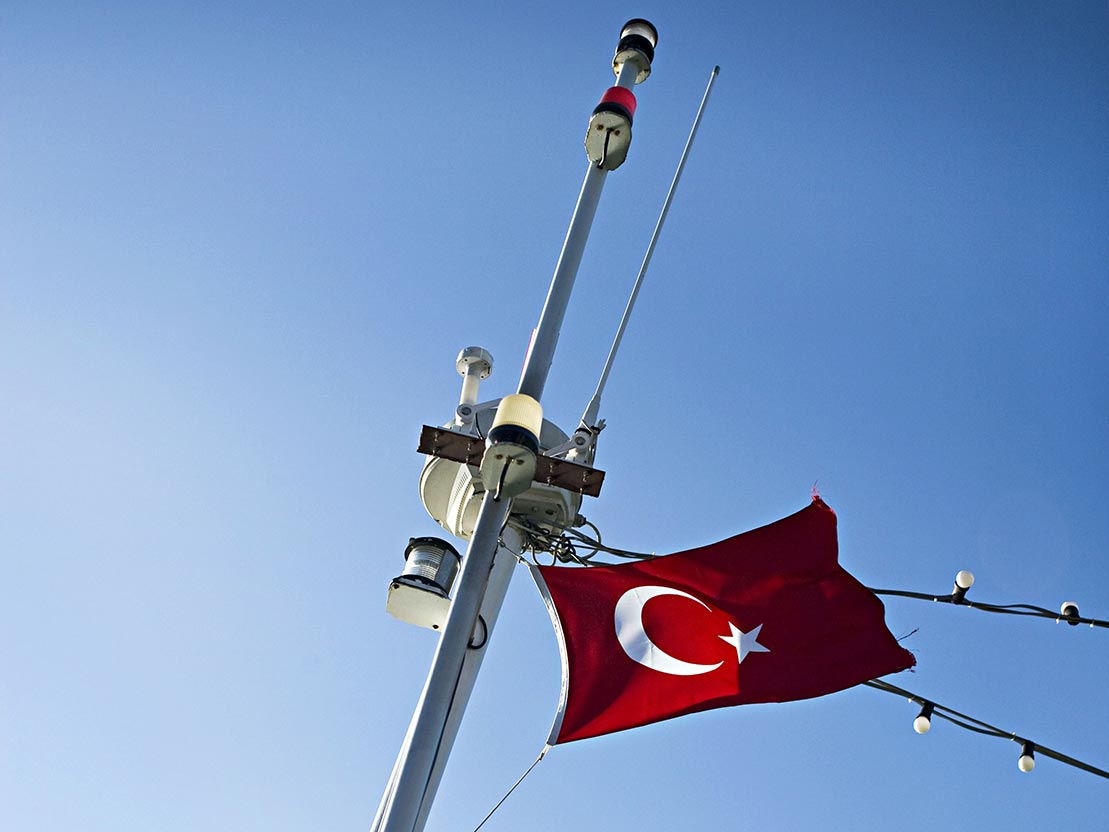 The vessel was reportedly flying a Turkish flag