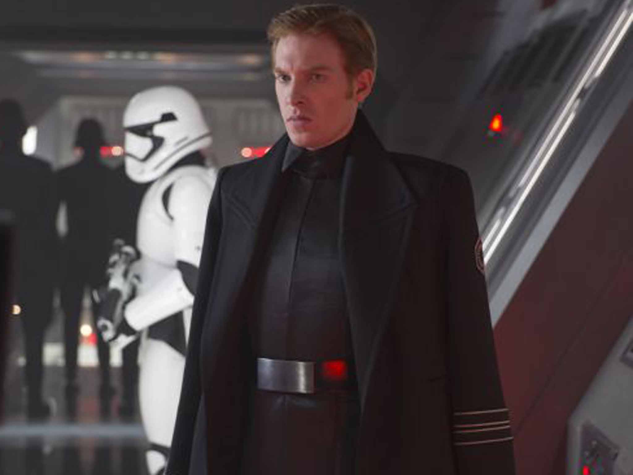 Dark side: Domhnall Gleeson as General Hux in 'Star Wars: The Force Awakens'