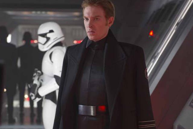 Dark side: Domhnall Gleeson as General Hux in 'Star Wars: The Force Awakens'