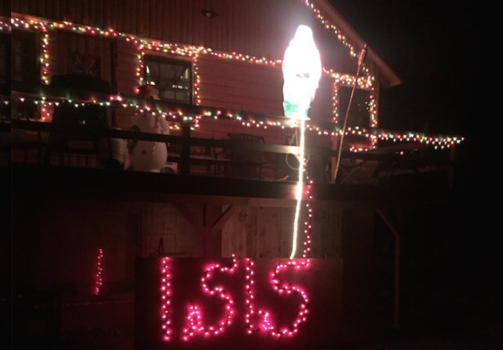 This photo from York County Sheriff William King shows the Christmas display that caused panic in a southern Maine town.