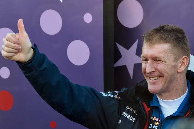 Britain's astronaut Tim Peake during a sending-off ceremony at the Russian-leased Baikonur cosmodrome on December 15, 2015.