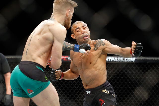 <p>Conor McGregor became UFC featherweight champion by knocking out Jose Aldo </p>