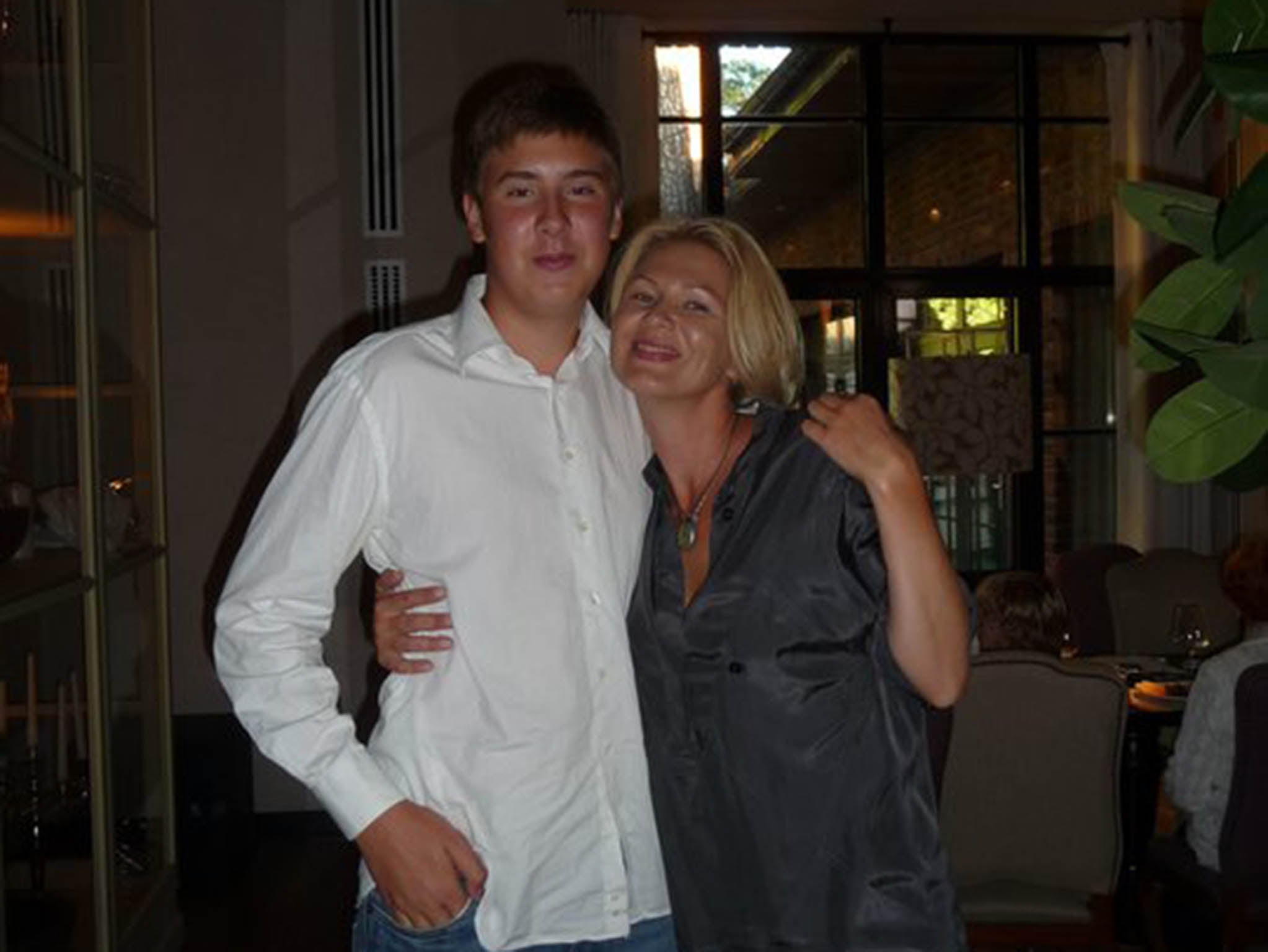 Anastasia Sosina-Novikova and her son Yegor Sosin