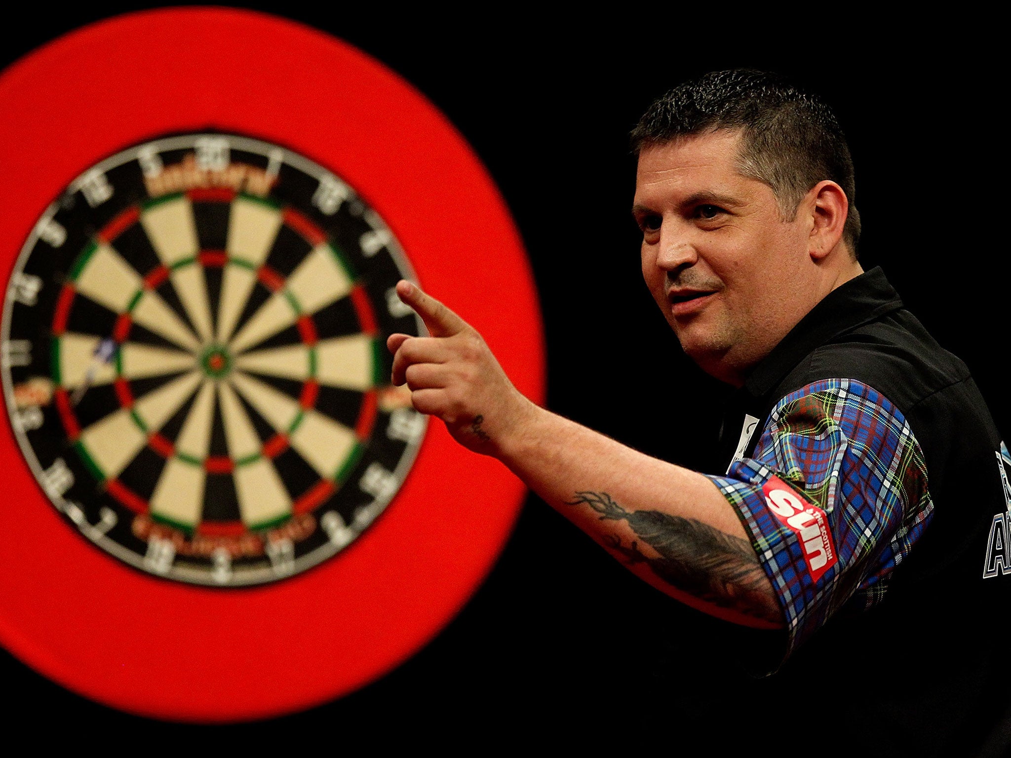 Gary Anderson will defend the title he won at the Alexandra Palace last year