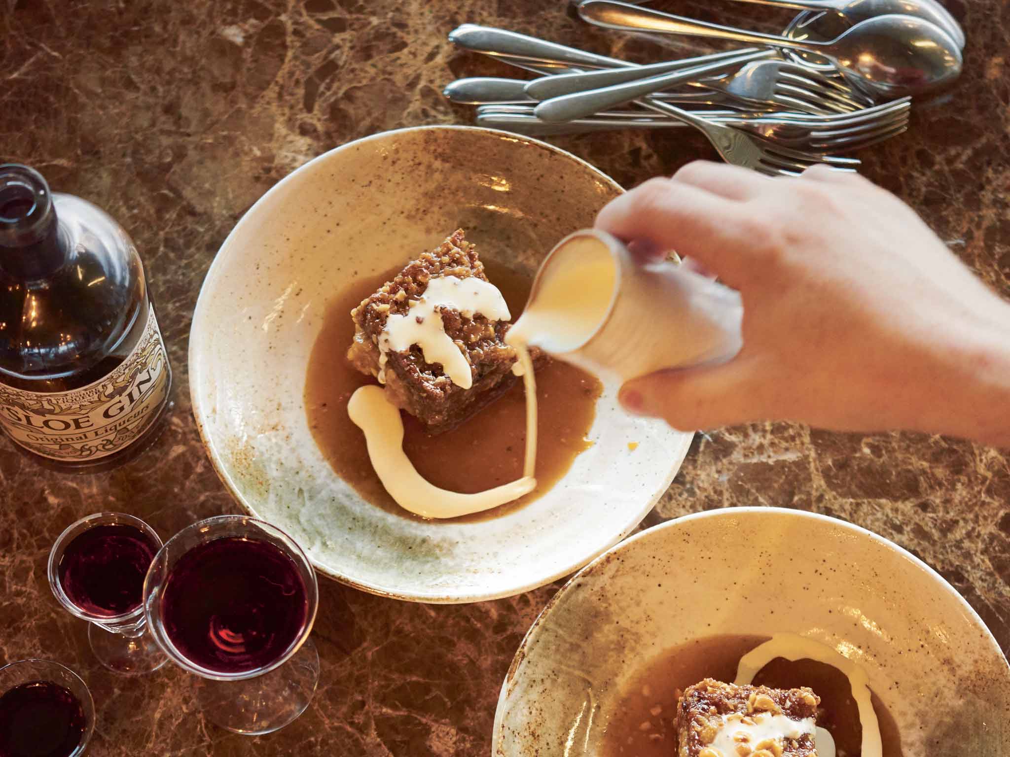 Miso sticky toffee pudding