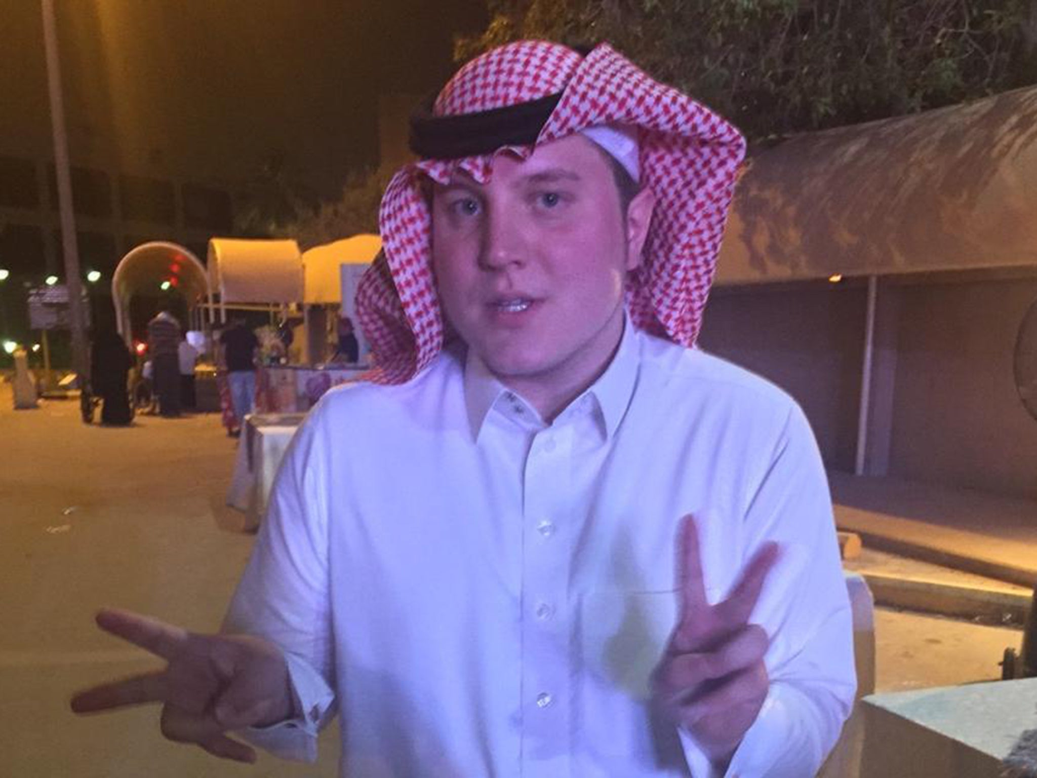 Joshua Van Alstine during a charity event in Riyadh. (Courtesy of Joshua Van Alstine)