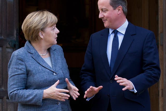Angela Merkel and David Cameron at Chequers in October