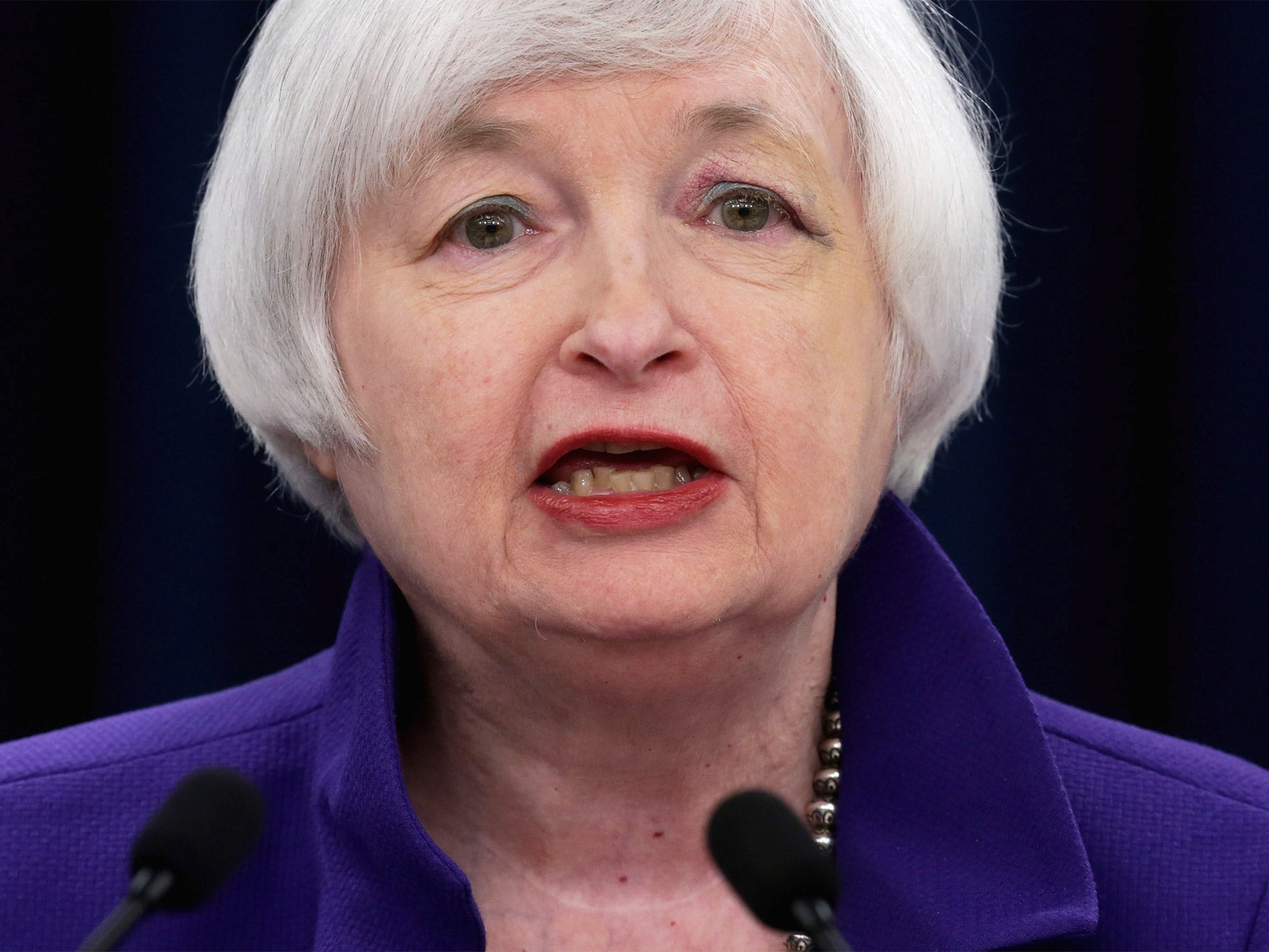 Federal Reserve Bank Chair Janet Yellen announces the rise