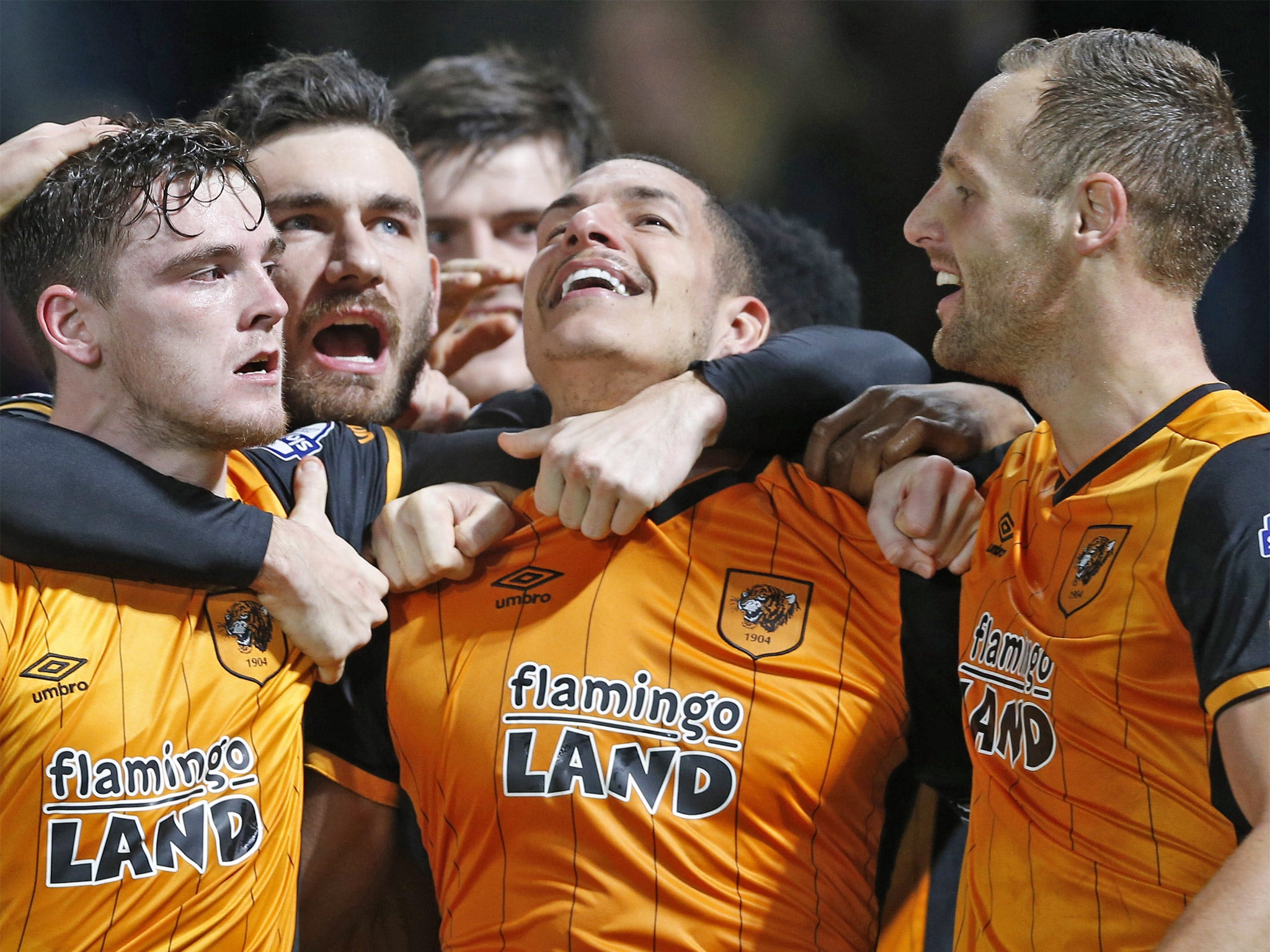 Jake Livermore celebrates his winning goal for Hull