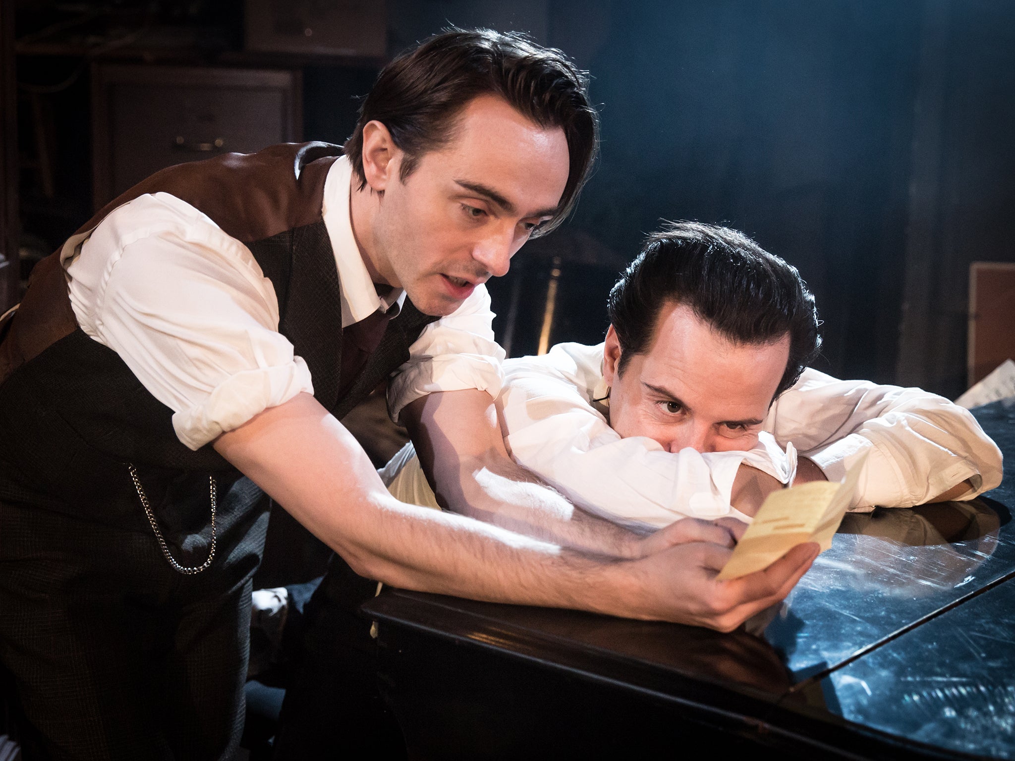 &#13;
David Dawson (Homer) and Andrew Scott (Langley) in 'The Dazzle' &#13;