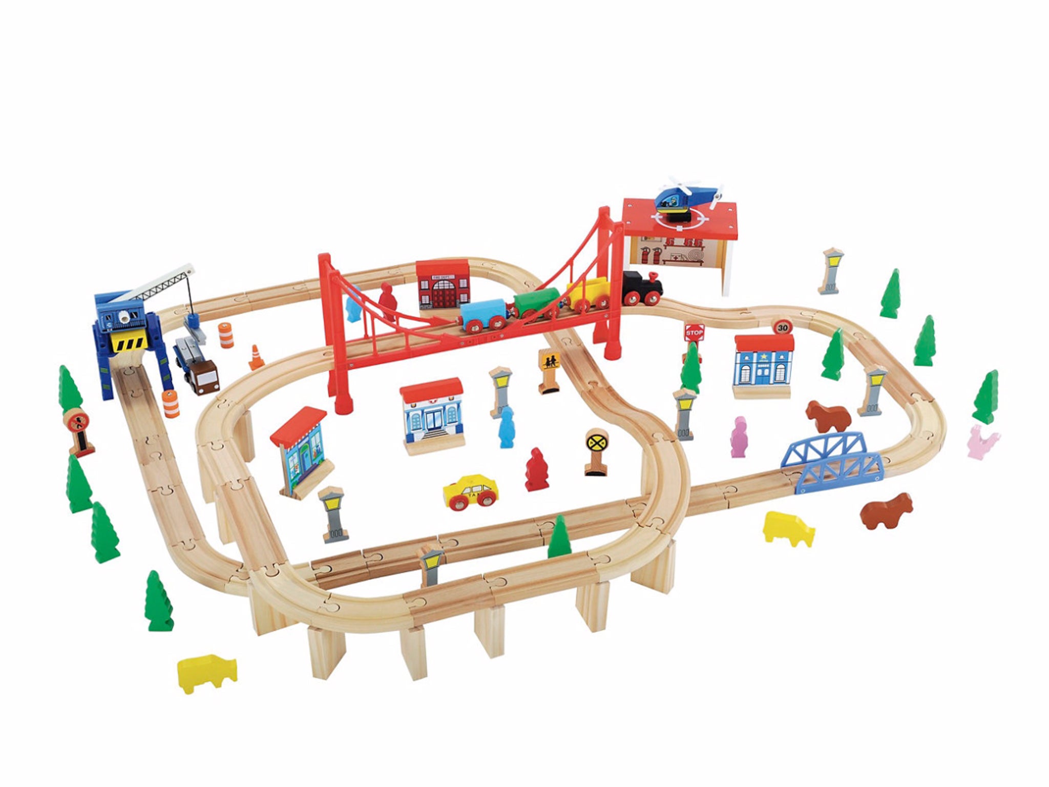 pre school games Chad Valley 60 Piece Wooden Train Set. advancedexcel