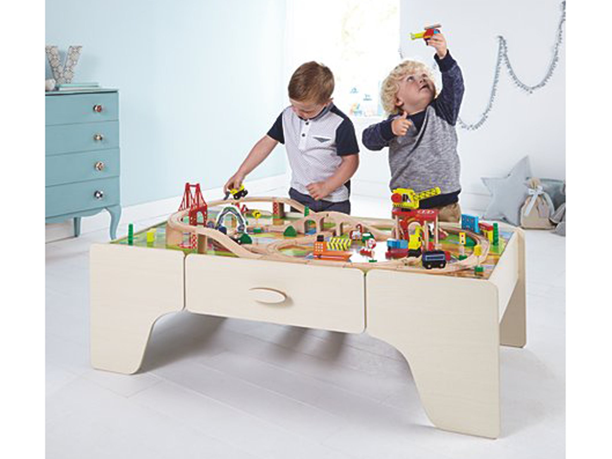 wooden dinosaur train set asda