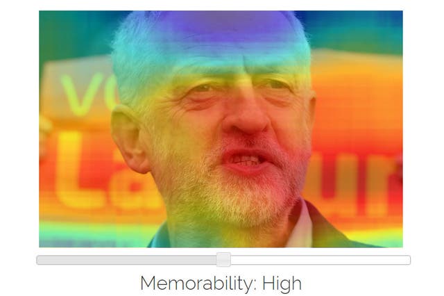 Jeremy Corbyn's face put through MIT's LaMem app