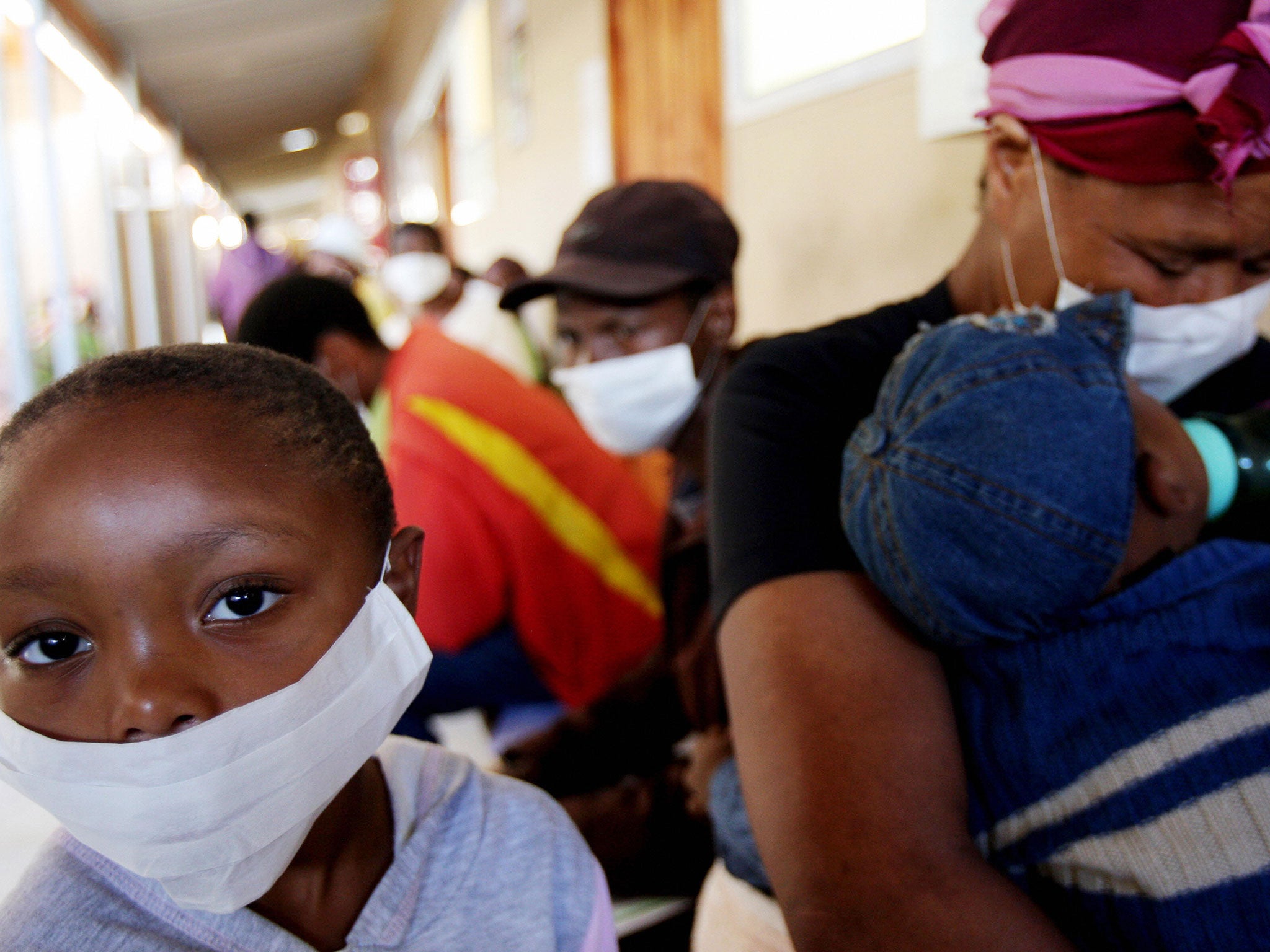 Faces of fear: patients at the Tuberculosis centre in Khayelitsha, on the south-western coast of South Africa, wait to be seen by doctors