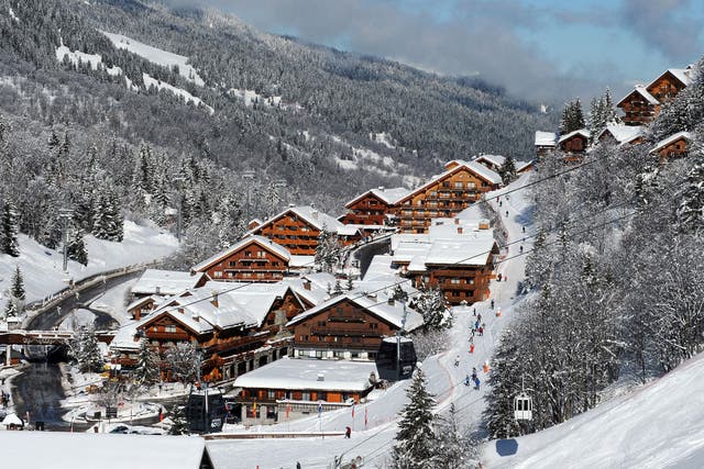 The French ski resort of Meribel in the French Alps