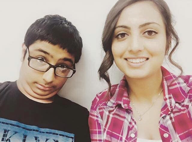 Armaan Sing Sarai, left, is seen with his cousin, Ginee Haer, in this undated photo from Ms Haer's Facebook account.