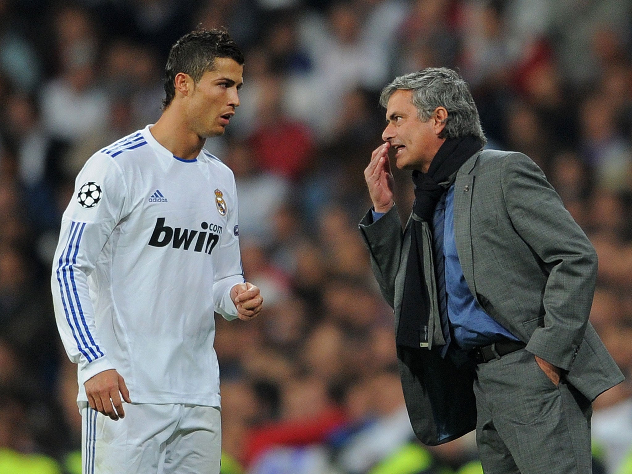 Jose Mourinho together with Cristiano Ronaldo when together at Real Madrid