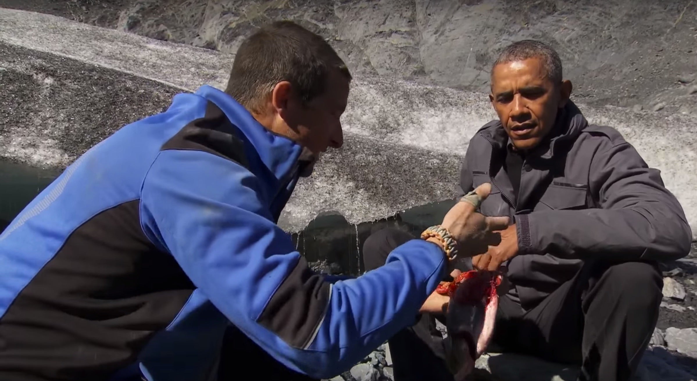 Obama and Grylls in the wild