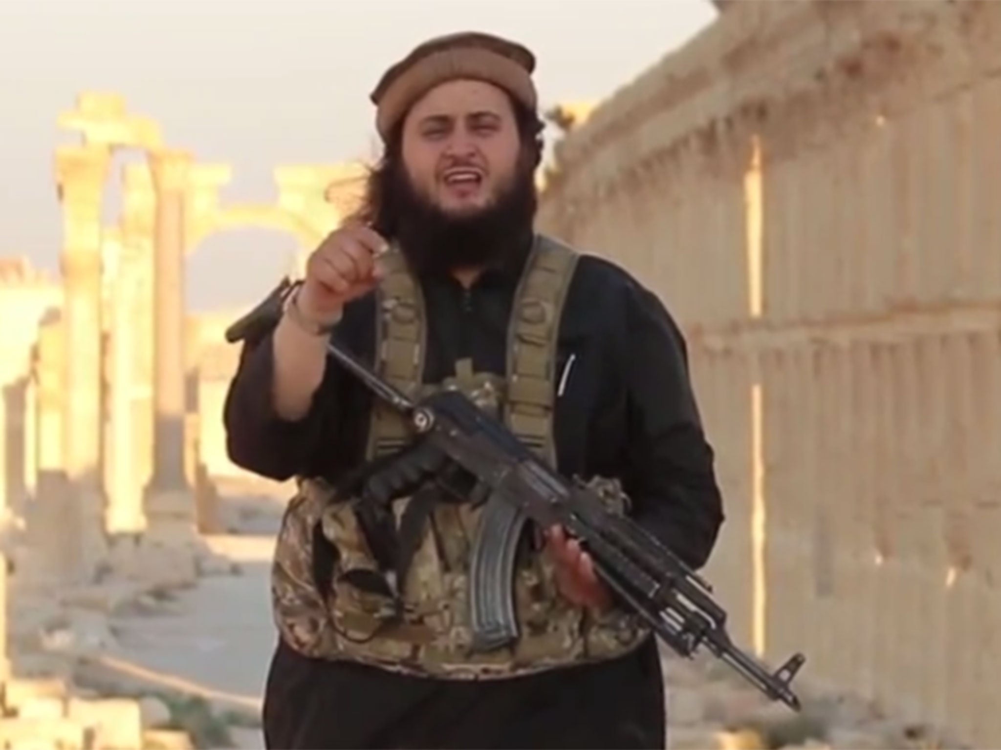 Austrian Islamist Mohamed Mahmoud in an Isis propaganda video filmed in Palmyra