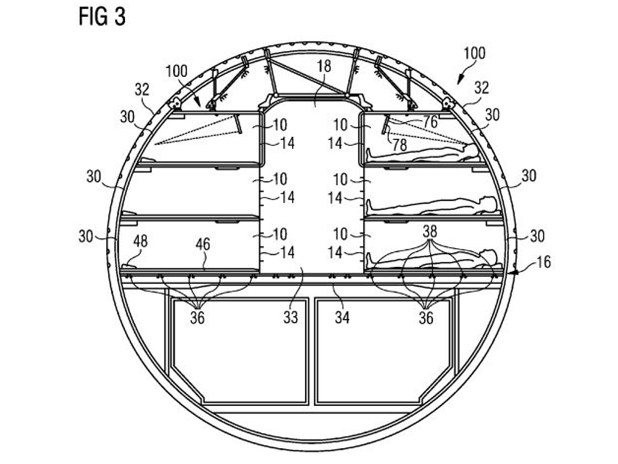 An Airbus patent for a sleeping box for installation in an aircraft