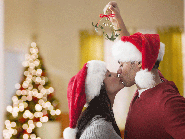 If someone is standing under the mistletoe, they may be kissed by someone else according to custom