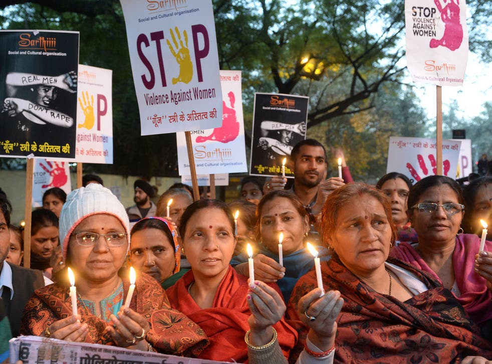 Women in India campaign for an end to violence against women (file pic)