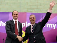Ukip's only MP, Douglas Carswell, is blocked from running for party leader after Nigel Farage resigns