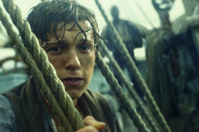 Tom Holland as cabin boy Thomas Nickerson in In the Heart of the Sea