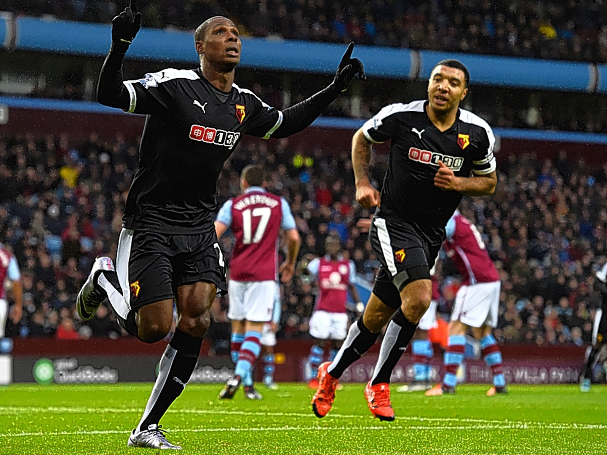 Watford’s Odion Ighalo (left) and Troy Deeney work so hard for their team in the 4-4-2 formation and this season it is paying off